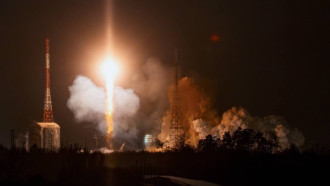 Старт ракеты-носителя «Союз-2.1б» с белорусскими спутниками