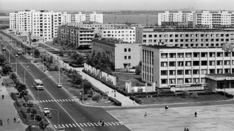 20 августа 1979 года. Центральная часть Солигорска. Фото Геннадия Усламова
