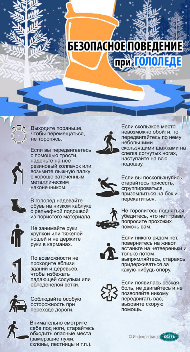 
 Безопасное поведение при гололеде
  
   
 